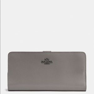 NWT Coach Skinny Wallet, Heather Grey